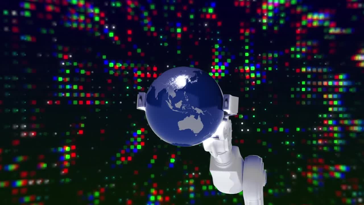 cctv 카메라 애니메이션, 바이너리 코딩 및 데이터 처리