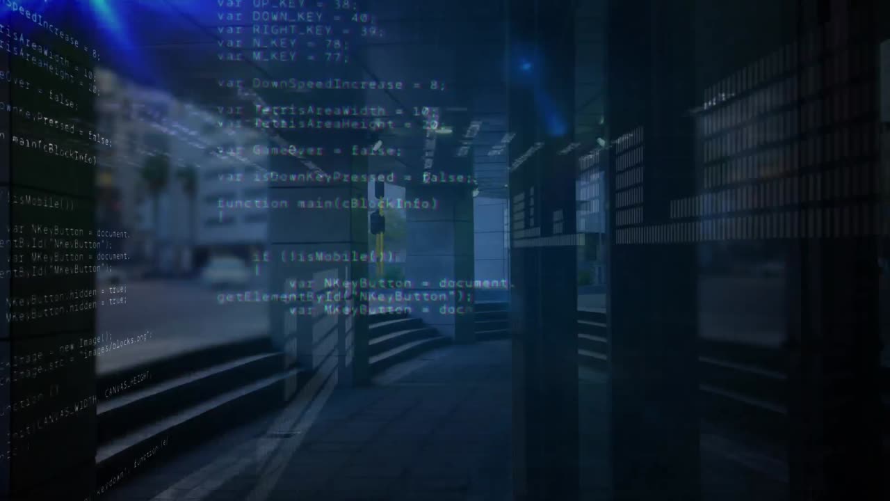 interfaz digital binaria en la oficina