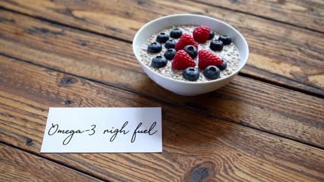 omega-3 rich breakfast bowl with berries