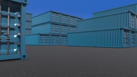 cyan shipping containers loop