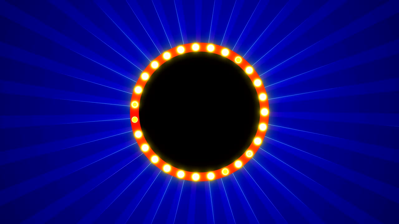 Lampadina su sfondo blu Boom.