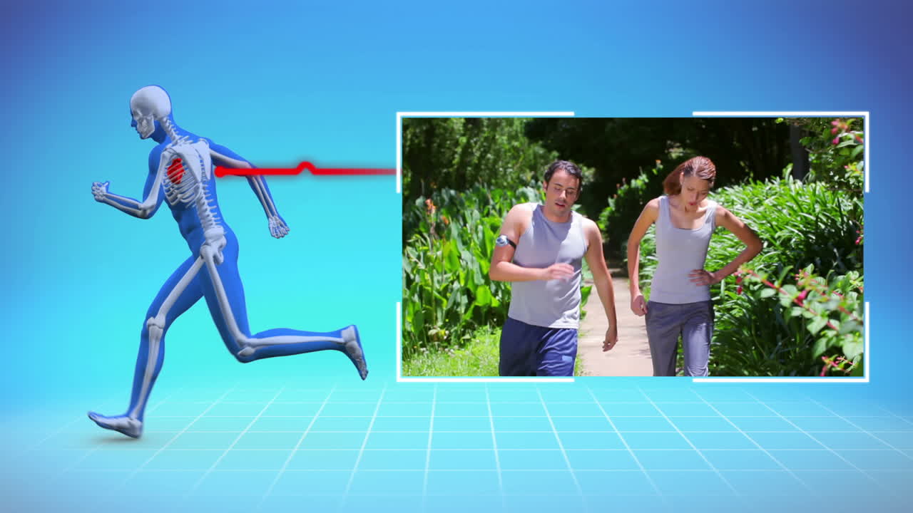 운동하는 사람들의 몽타지