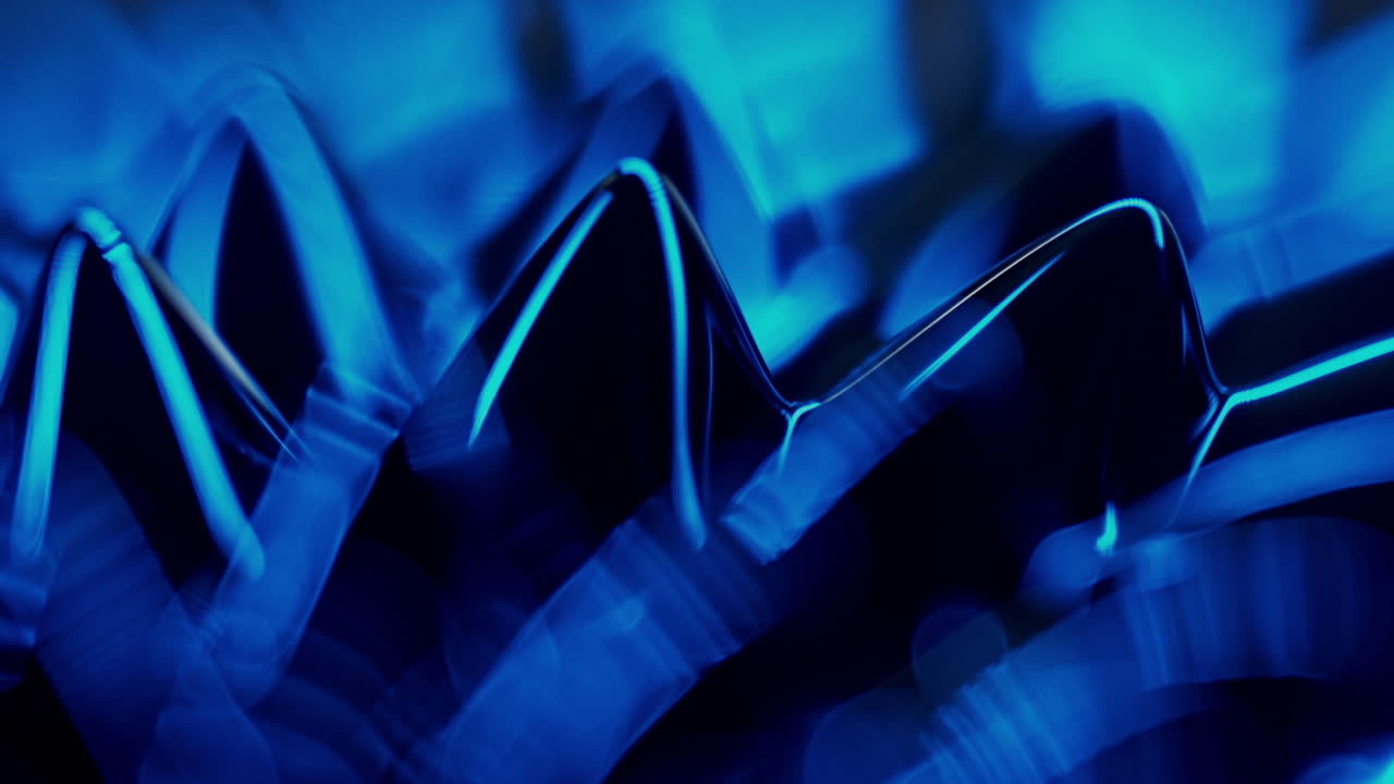 어두운 추상 분위기에서 유체 형성 스파이크