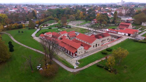 Panoramic View Of The Archeological Park Carnuntum During Autumn In Petronell-Carnuntum, Austria.