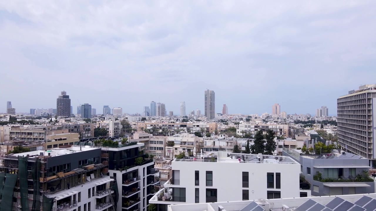 Ubicación de construcción en la calle David con vistas de la ciudad de Tel Aviv en Israel