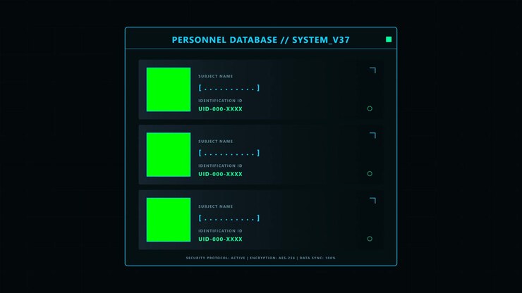 Digital Personnel Database Interface Loading User Profiles