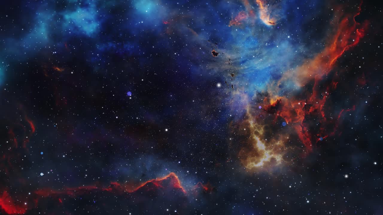 nebulosa colorida y dinámica en el espacio ultraterrestre
