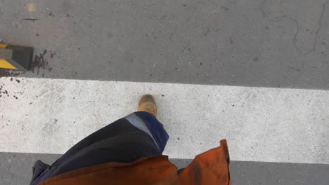 walking across a crossing on a mine site