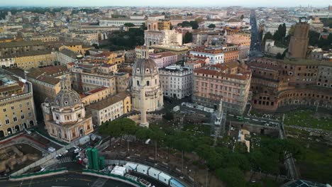 altare della patria - aerial view with trojan's forum in background
