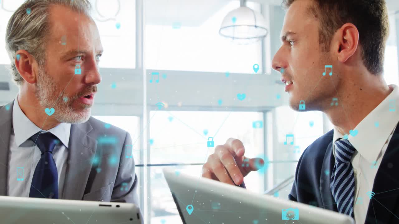 다양한 두 사업가 간의 연결 네트워크의 활성화