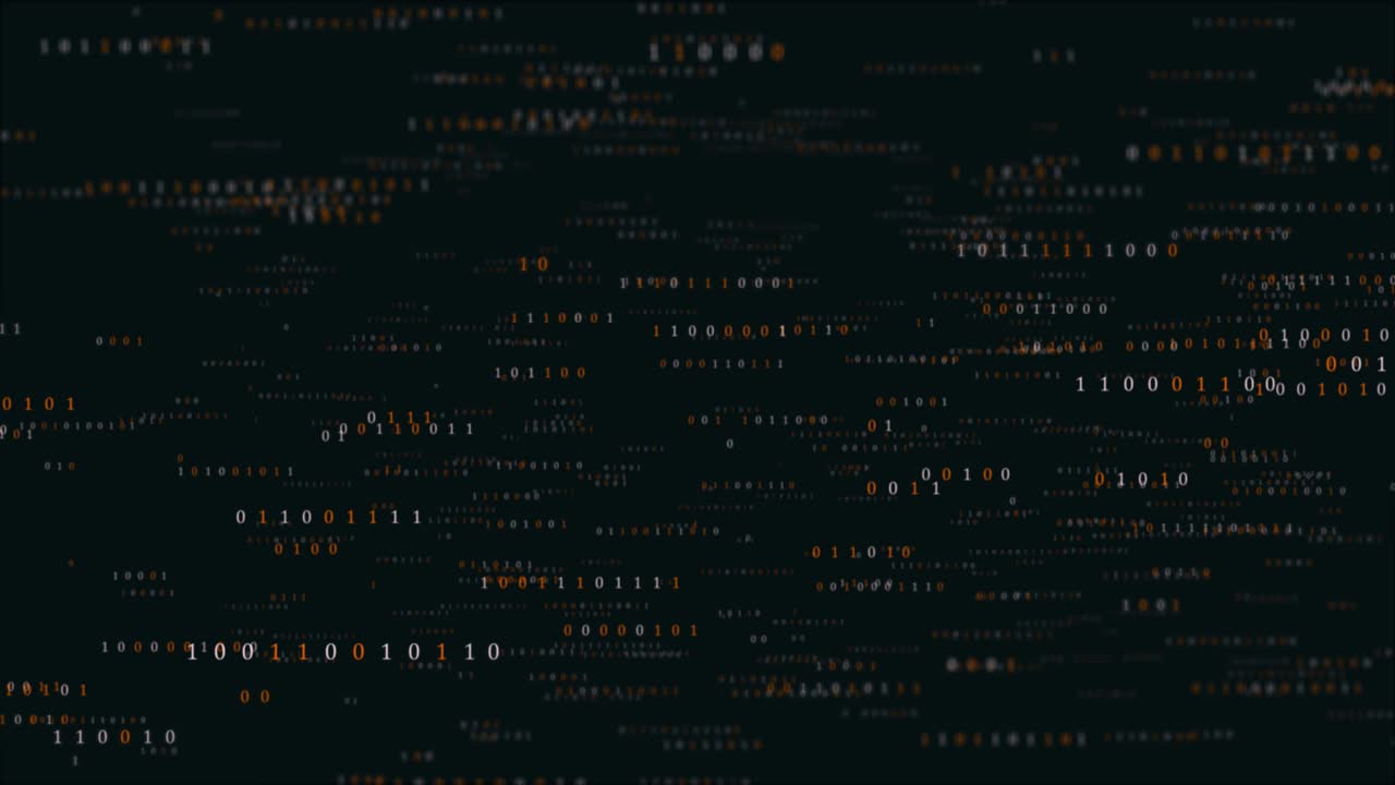 Digital data highspeed internet future technology matrix style binary code numbers rain binary