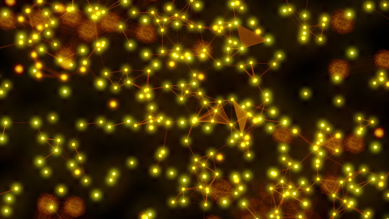 animazione del ciclo blockchain delle linee del plesso e delle particelle a punti