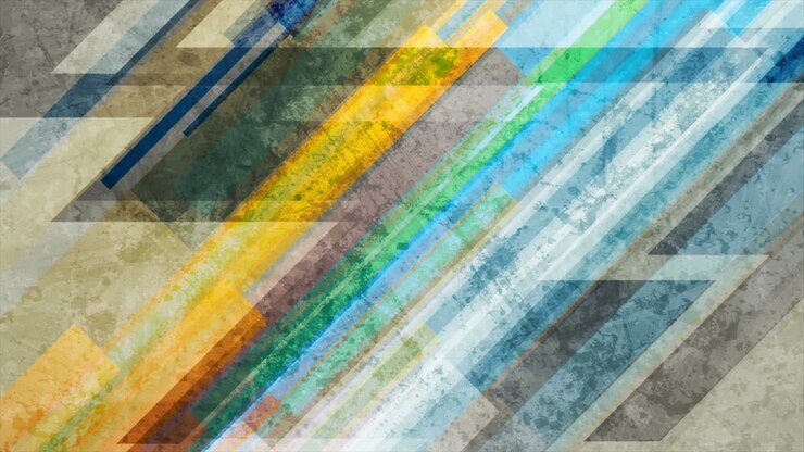 Colorful stripes grunge geometric abstract motion background