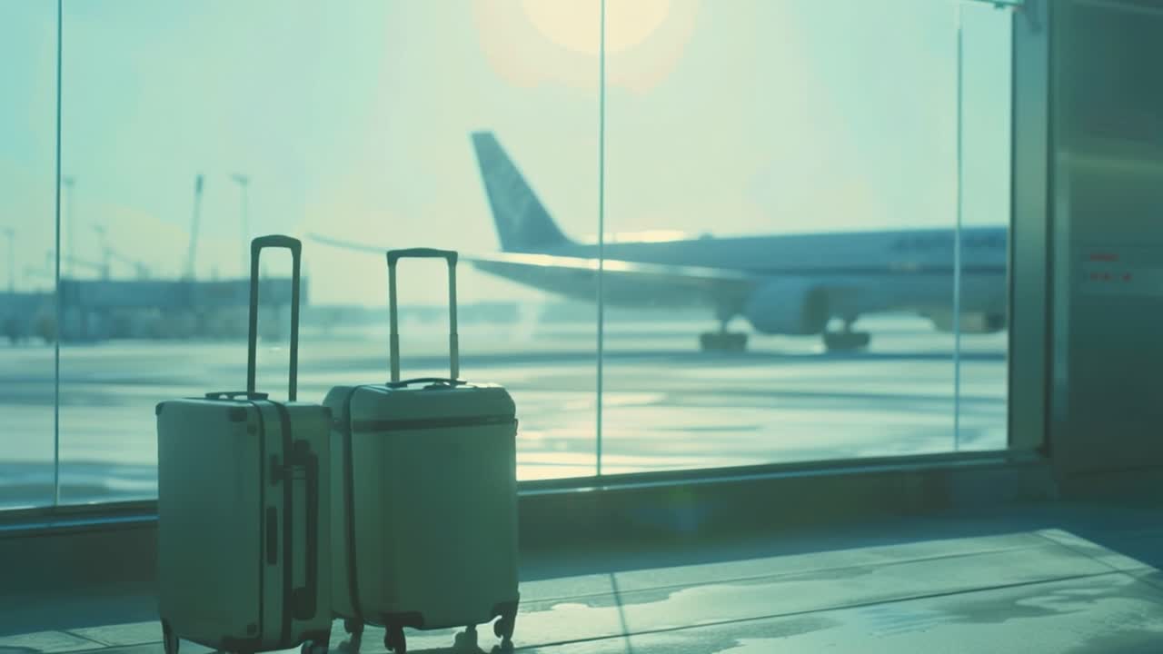 Luggage at Airport Terminal