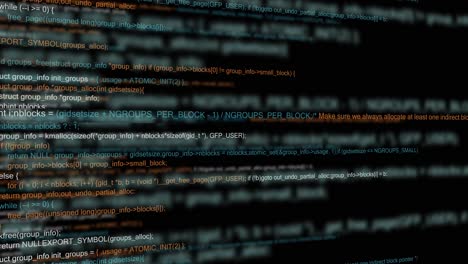 fragmento de código: asignación de memoria y gestión de grupos