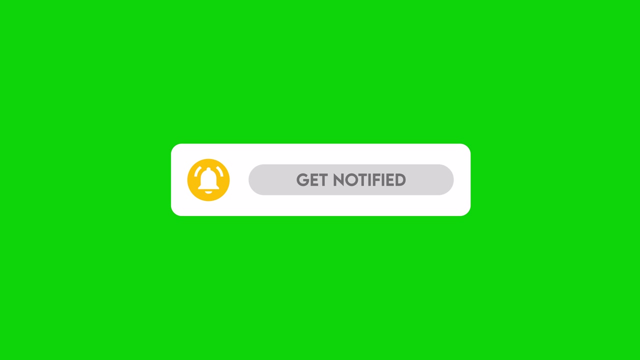Pulsante Ricevi una notifica su schermo verde