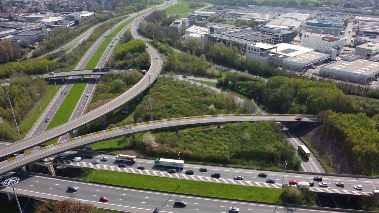 고속도로 교차로 의 공중 사진