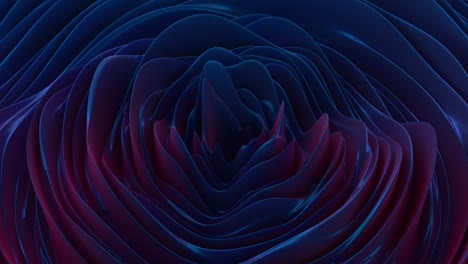 fondo abstracto con campo de onda de ruido rosa azul. paisaje abstracto superficie de desplazamiento de montaña. plantilla de fondo moderna para documentos, informes y presentaciones. animación 3d de bucle sin costuras de 4k