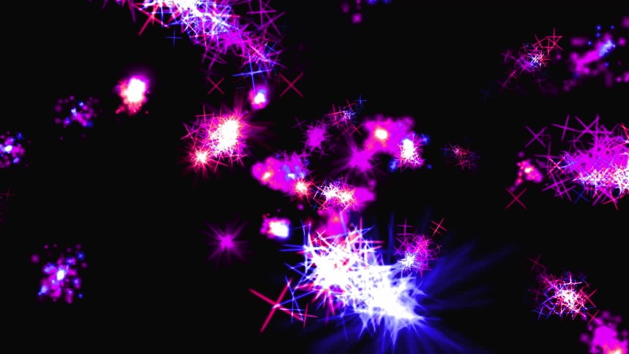 animación de partículas de estrellas brillantes gráficos de movimiento