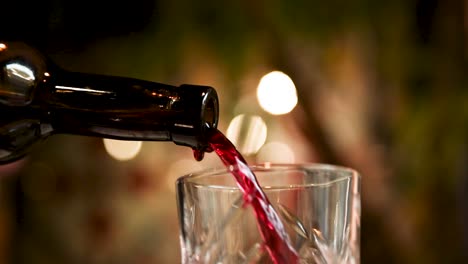 pouring red wine