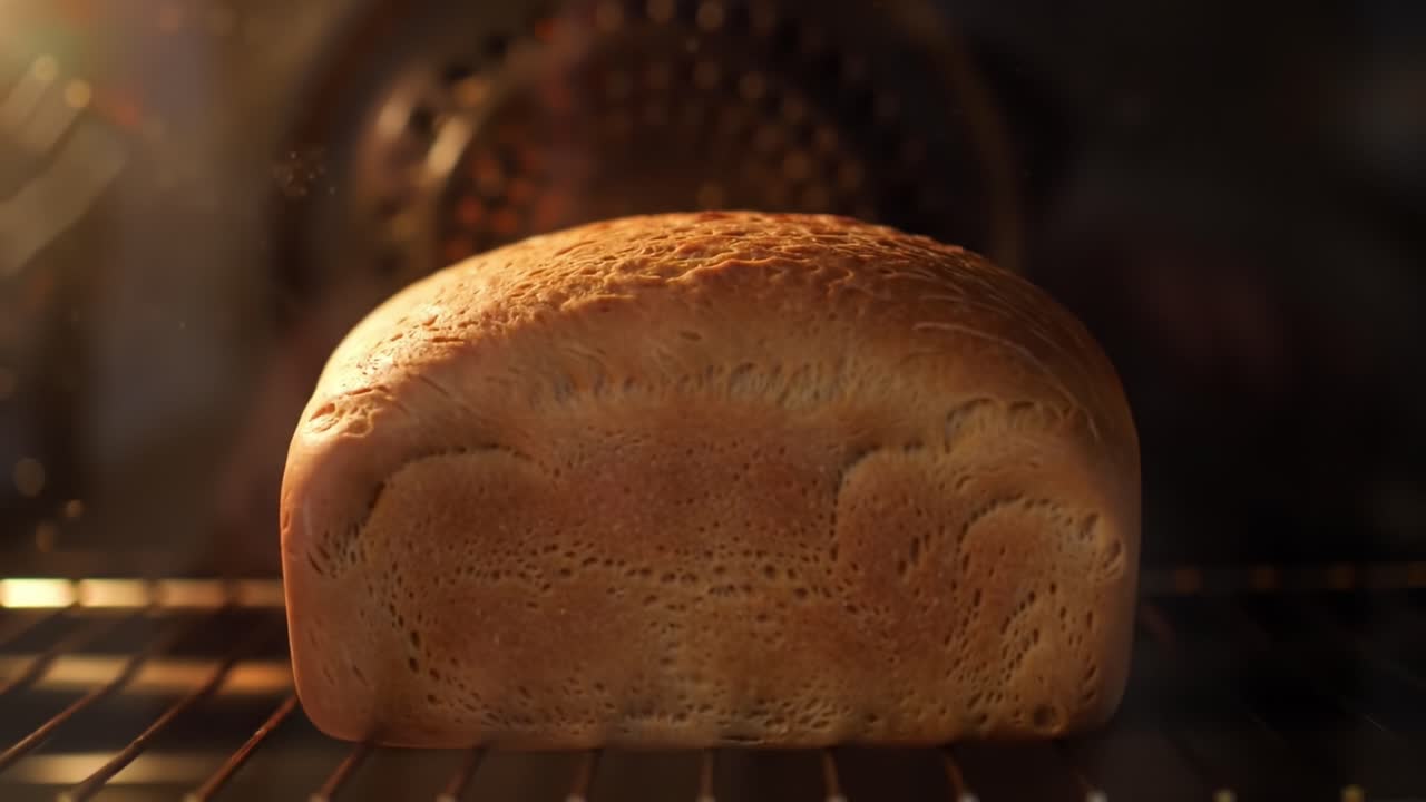 Freshly Baked Bread Rising in the Oven with a Perfect Golden Crust, Showcasing a Mouthwatering Combination of Color, Texture, and Aroma That Captivates the Senses