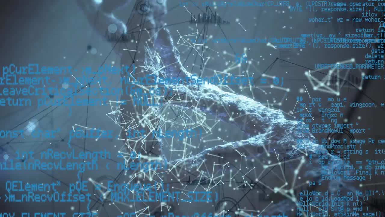 Animation of dna strand spinning and medical data processing