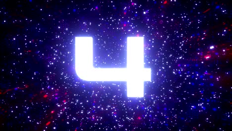 4k Neon Exploding Futuristic Countdown