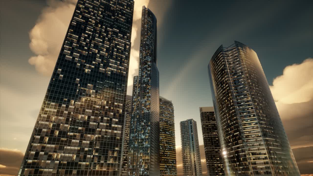 Skyscrapers or Modern Buildings in the City