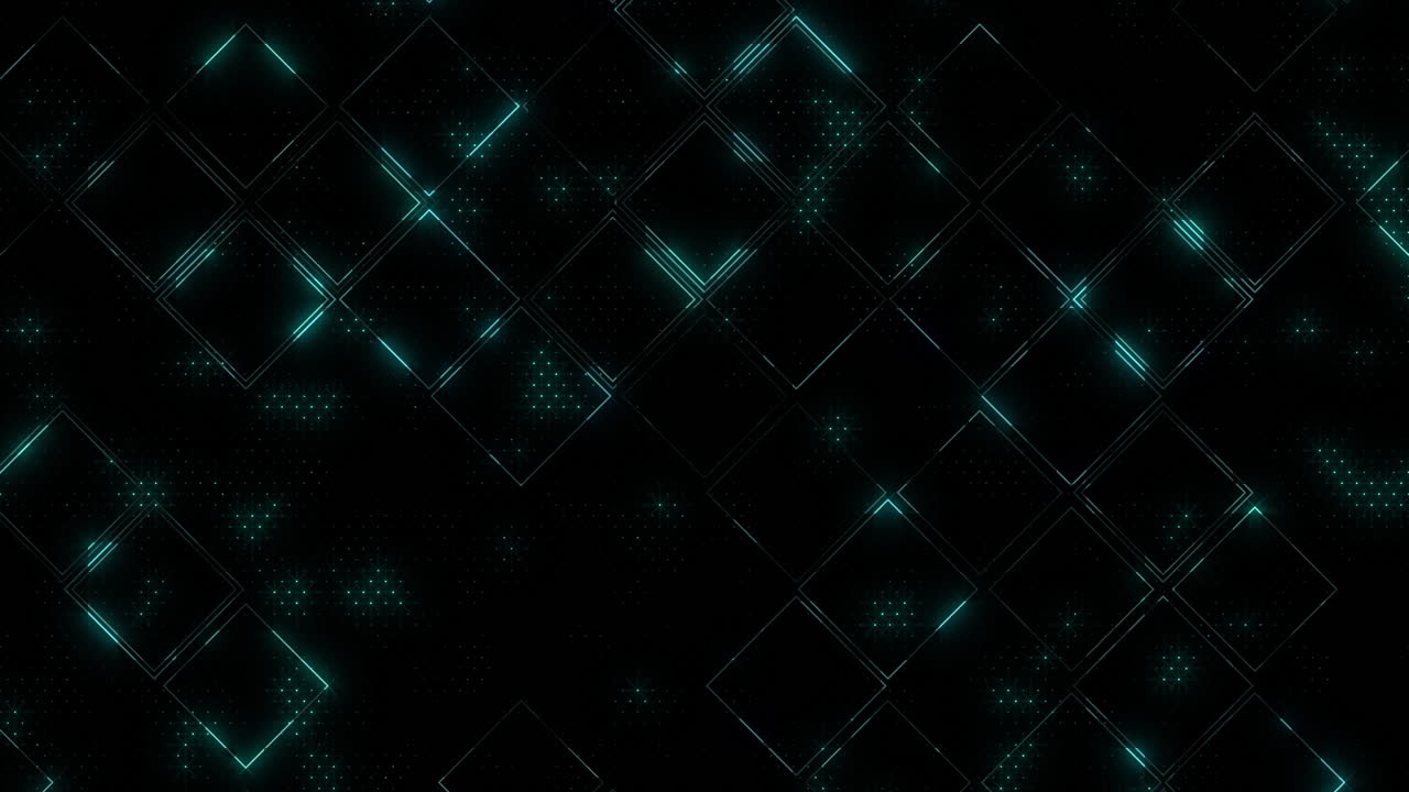 Glowing blue diamond grid on black background