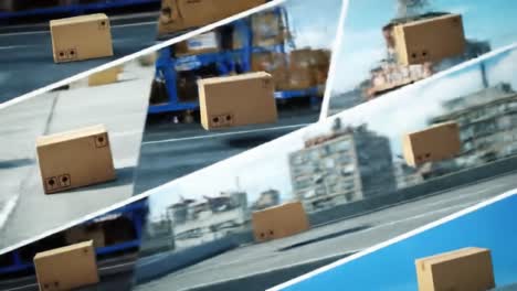 a hands-on approach to modern logistics showcases the movement of packages in a busy warehouse. the focus is on technology's role in optimizing shipping and handling processes.
