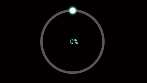 animación círculo de carga azul aislado sobre fondo negro.