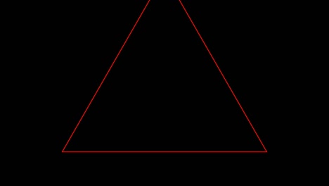 Black background and multiple moving triangles, Zoom in and out repeatedly