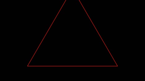 black background and multiple moving triangles, zoom in and out repeatedly