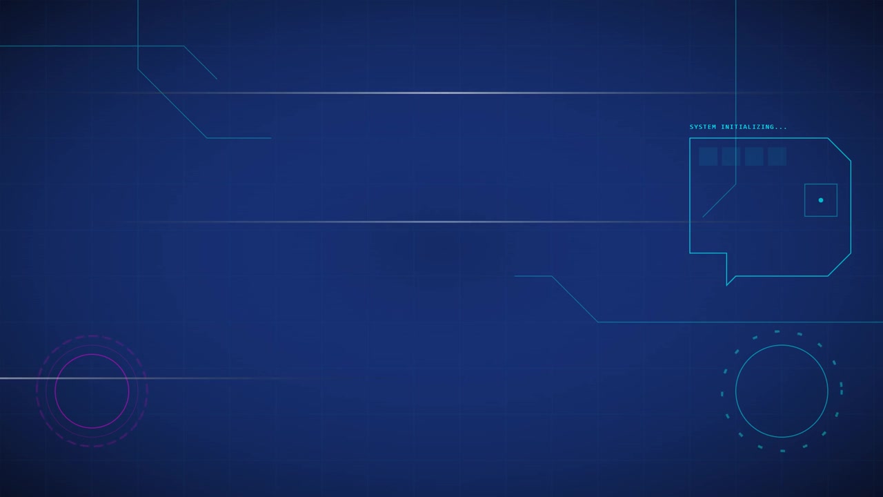 Digital System Initialization Interface with Blue Grid Background