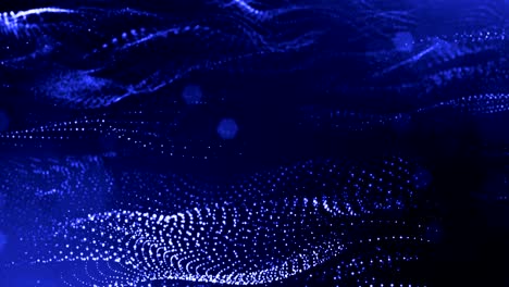 4k 3d render de partículas de brillo como fondo dinámico sin costuras abstracto con profundidad de campo y bokeh. ciencia ficción o microcosmos, espacio o espacio abstracto digital. animación de bucle 3d. cuerdas azules 20