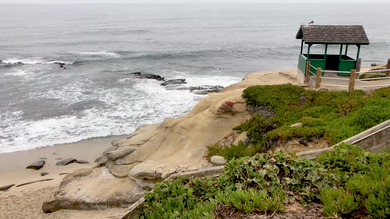 Exploring La Jolla, CA coastline on an overcast day