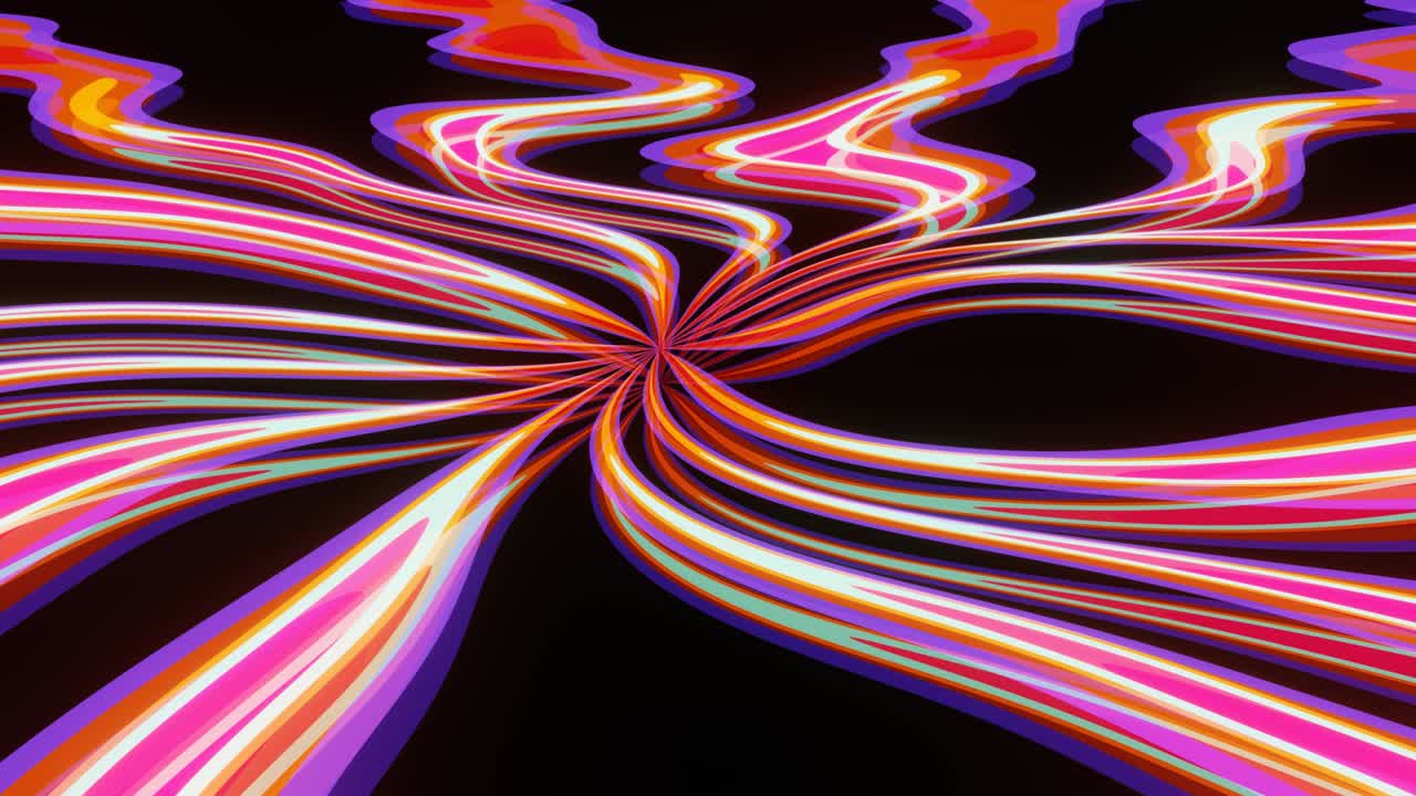 luces de trayectoria en haces divergentes giratorios