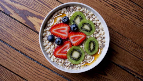 healthy breakfast bowl with fruits