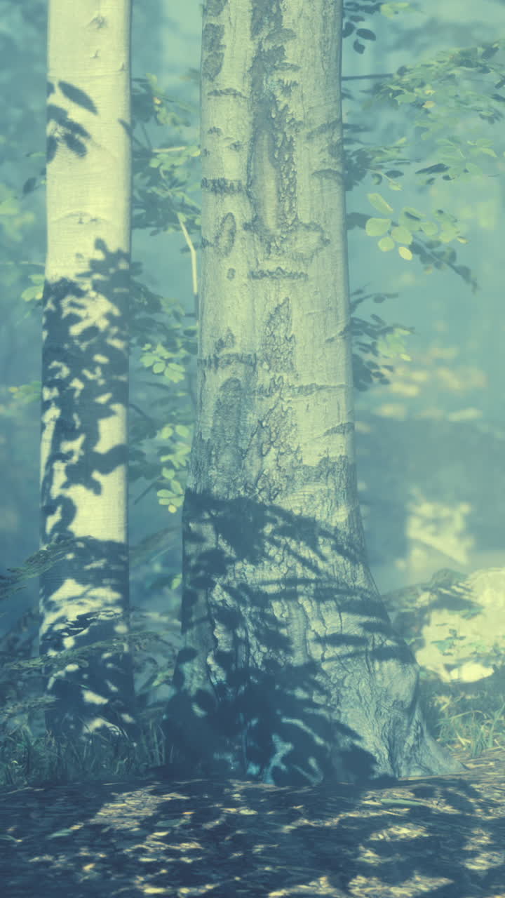 La luce del sole nella foresta