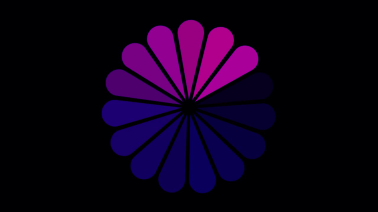 animación colorido círculo de carga aislar.