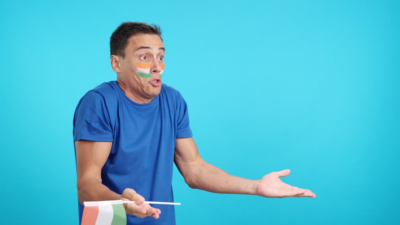 Indian supporter angry with the decision of the referee