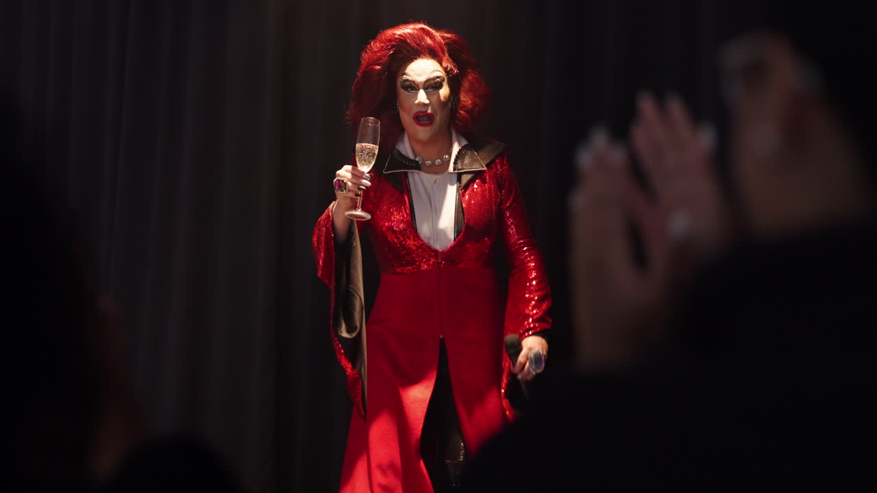Drag Queen Performing on Stage