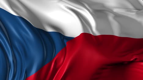 beautiful 3d animation of czech republic flag in loop mode