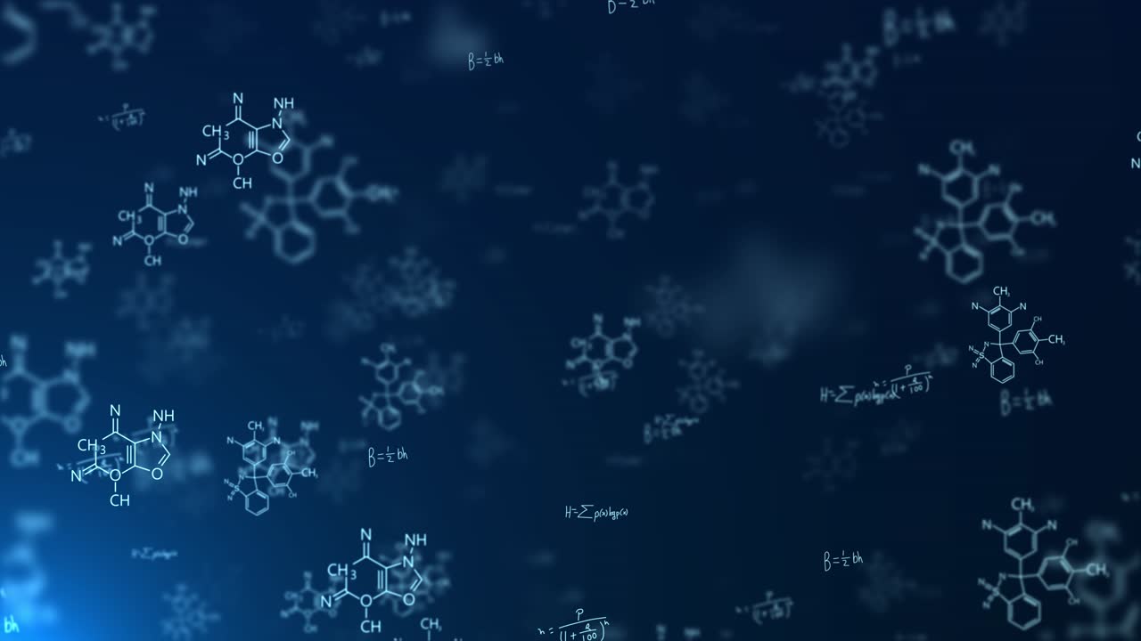 Abstract Scientific Background with Chemical Formulas