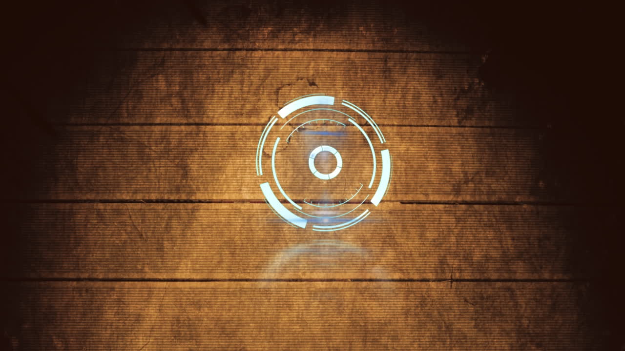 animación del reloj azul sobre la pared de madera