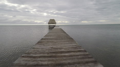 aerial pier in belize