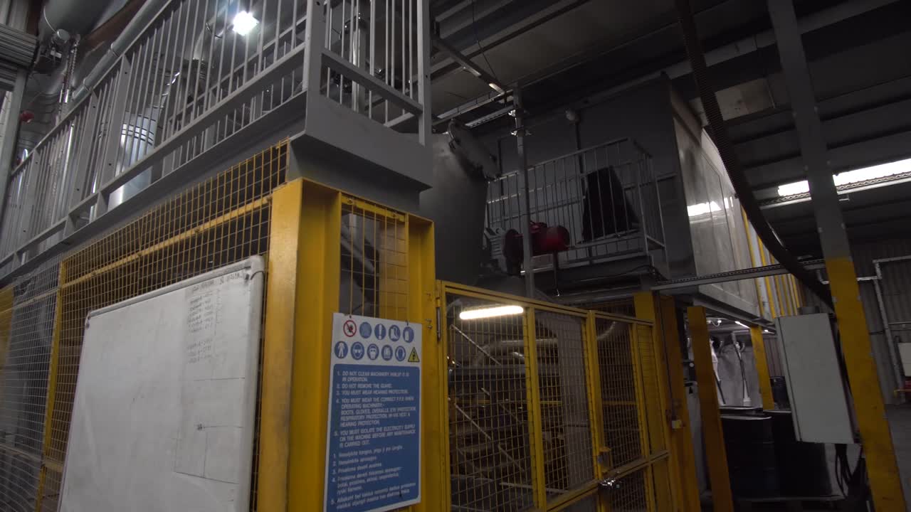 Wide steady cam shot of Milling Machinery for catalytic converters ceramic powder