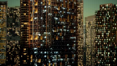 skyscrapper in the business quarter in the night