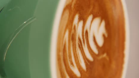 close up of a latte art