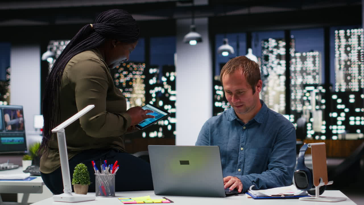 Diverse business colleagues forecasting a new project for market research